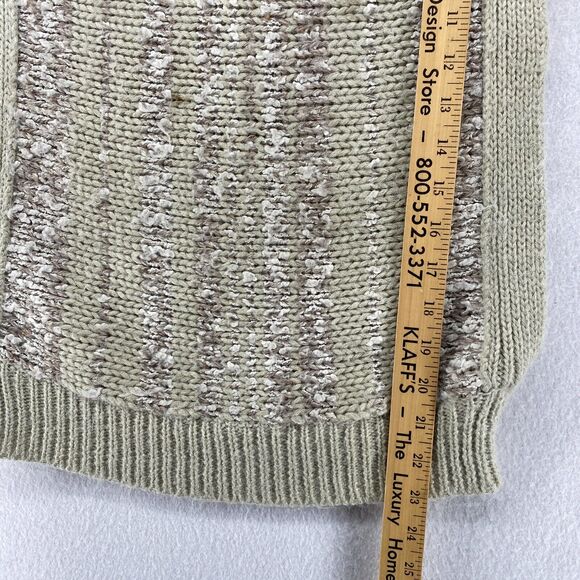 ESSENTIALS Sweater Womens L Chunky Slub Vest Boat Neck Pullover Beige Vintage 80 - Picture 12 of 14